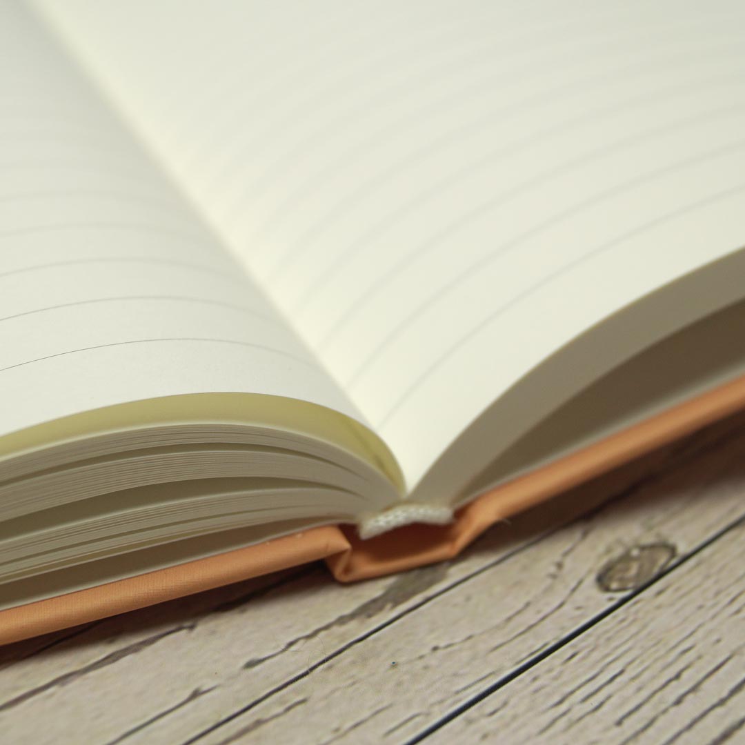 Notizbuch A5 liniert oder gepunktet | Peach Fuzz | Tagebuch Journal Boho Style