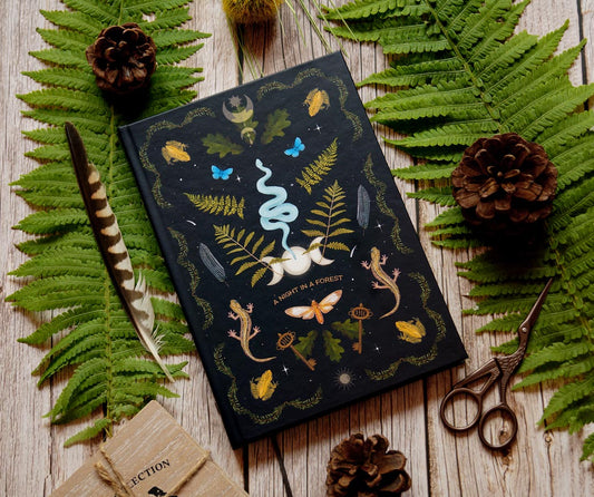 Notebook 'Forest Magic' | 128 pages | ribbon bookmark | bullet pattern, lined or blank