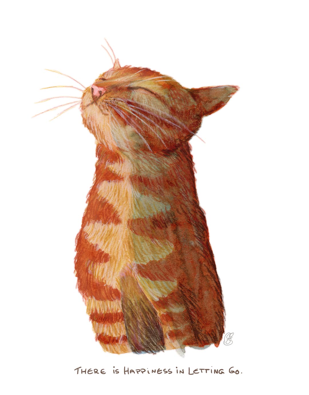 Happy Cat Postcard with saying Din A6 | Cat Wisdom