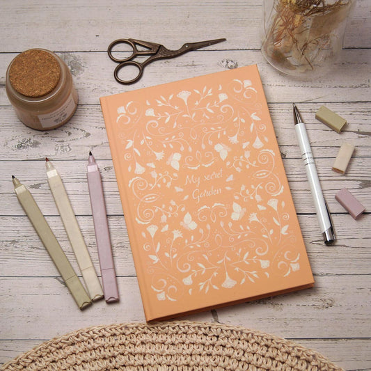 Notebook A5 dot grid or lined | Peach Fuzz | Diary Journal Vanilla Girl Boho Style