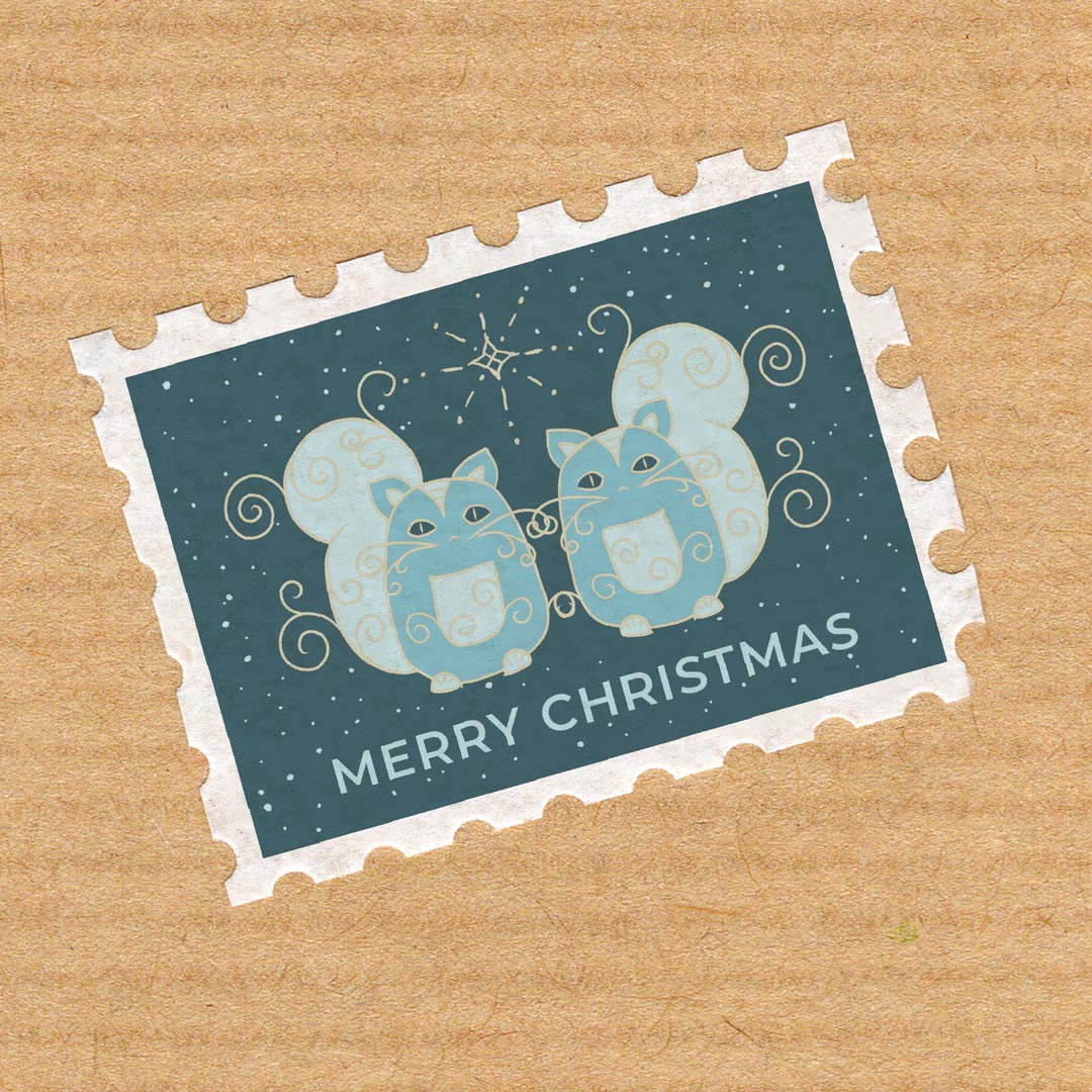 Christmas in icy blue - washi stickers for your christmas mail and decoration