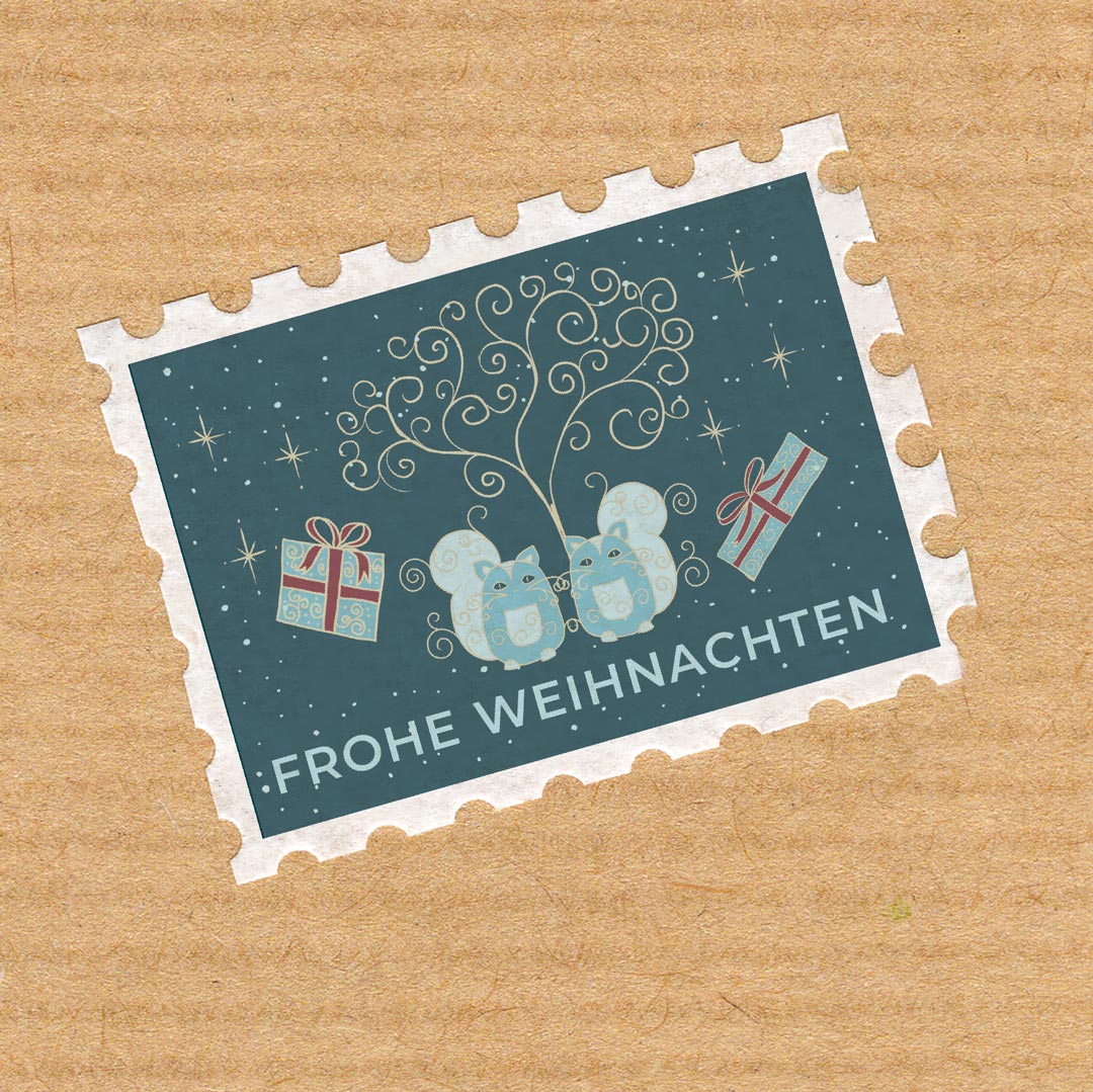 Christmas in icy blue - washi stickers for your christmas mail and decoration