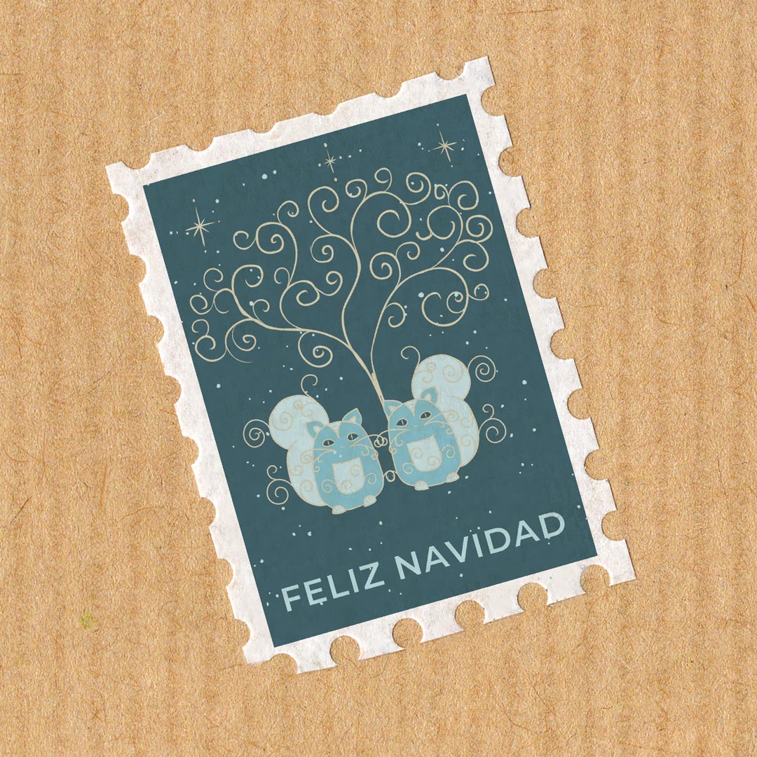 Christmas in icy blue - washi stickers for your christmas mail and decoration