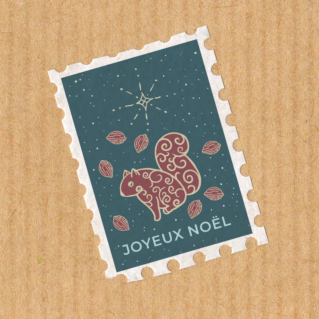 Christmas in icy blue - washi stickers for your christmas mail and decoration