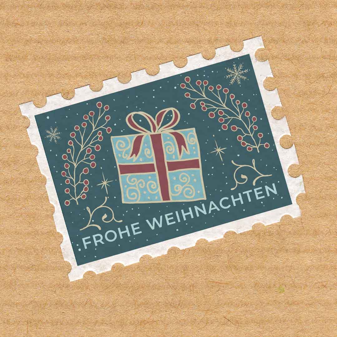 Christmas in icy blue - washi stickers for your christmas mail and decoration