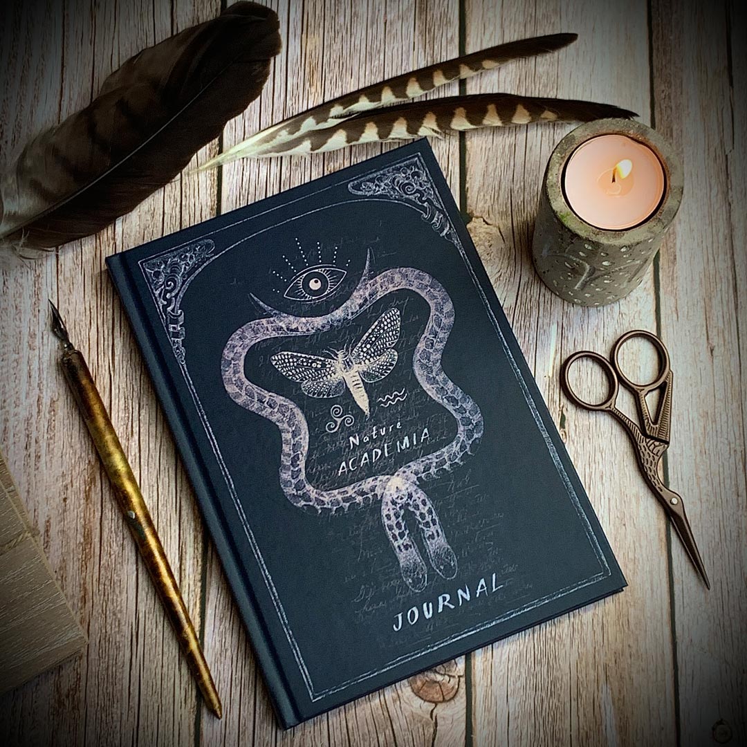 Gothic Journaling Set | 2 Notizbücher mit Punktraster | 114 passende Sticker