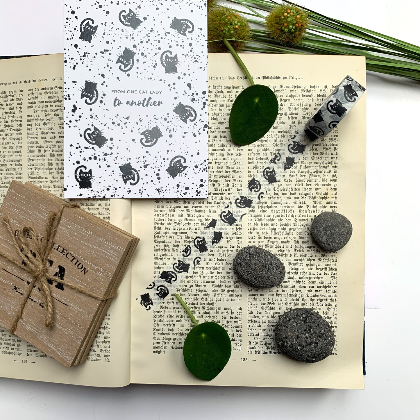 Washi Tape 'Cats' | black and white | 10mx15mm
