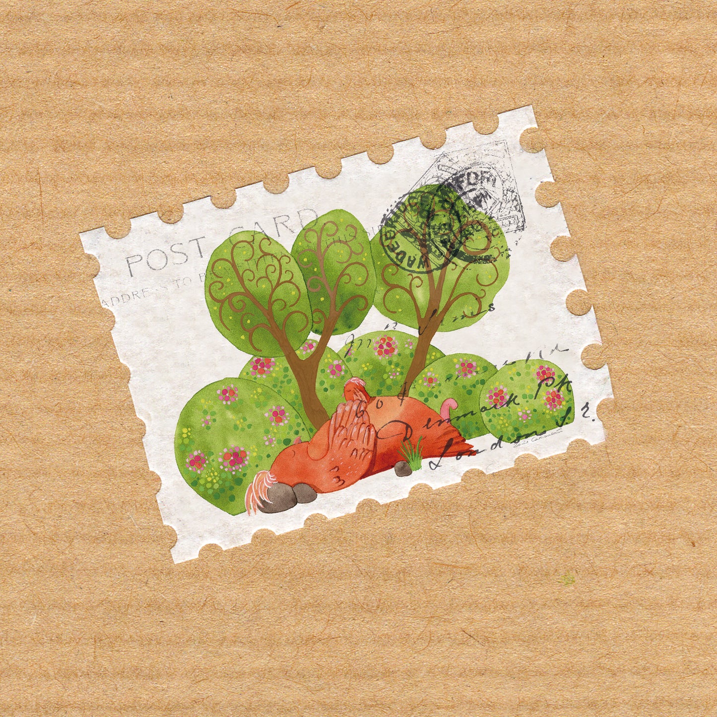 Washi Tape Stamps 'Whimsical Watercolor Illustrations' Stickers