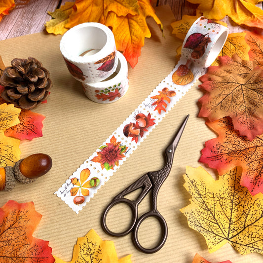 Washi Tape Stamps 'Autumn Leaves' Stickers
