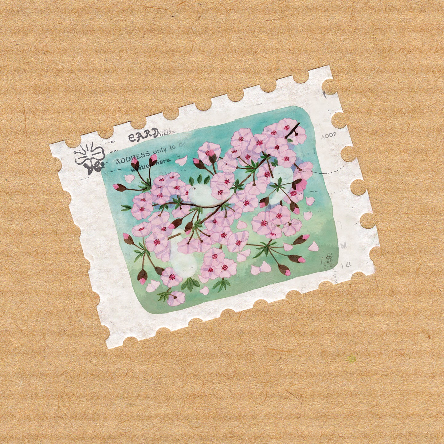 Washi Tape Stamps 'Whimsical Watercolor Illustrations' Stickers