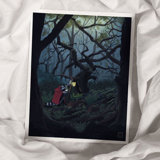 Art Print 'Song of the Lantern Keeper' | 35x43cm | Gouache Painting