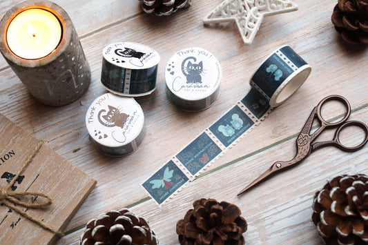 Christmas in icy blue - washi stickers for your christmas mail and decoration