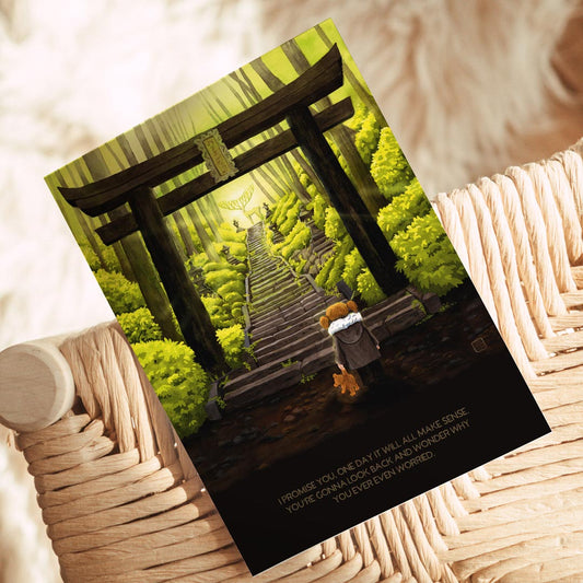 Postcard ‘Shinto Torii - Path of the Gods’