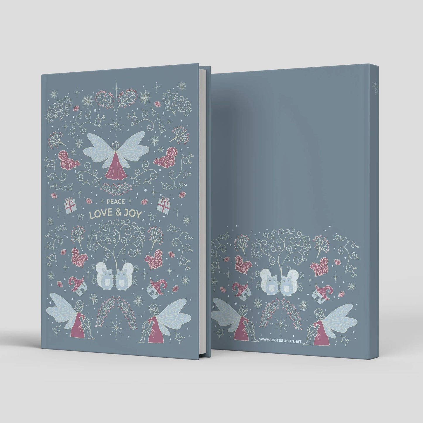 Winterliches Bullet Pattern Journal 'Fairy Core' hellblau | DinA5 - Carasusan