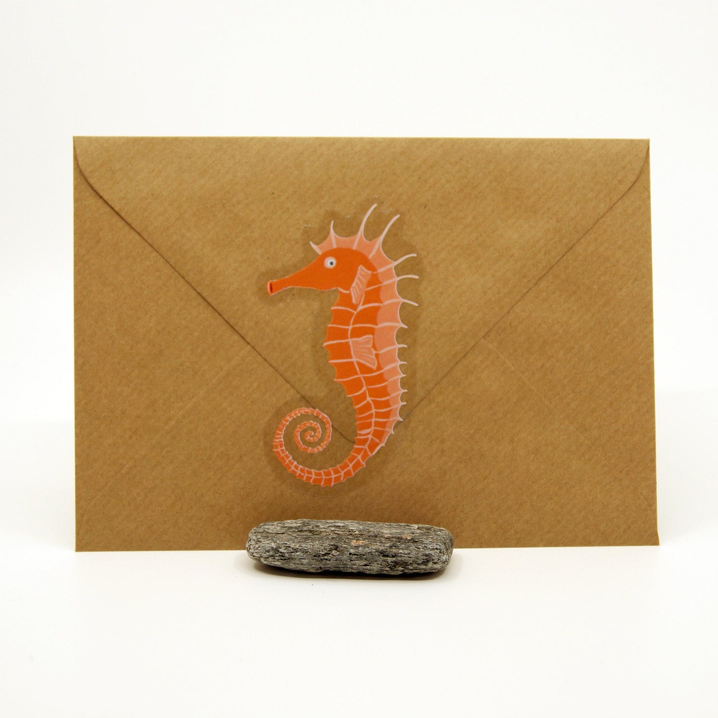 Sticker 3 pieces seahorse, transparent sticker, 8x5cm