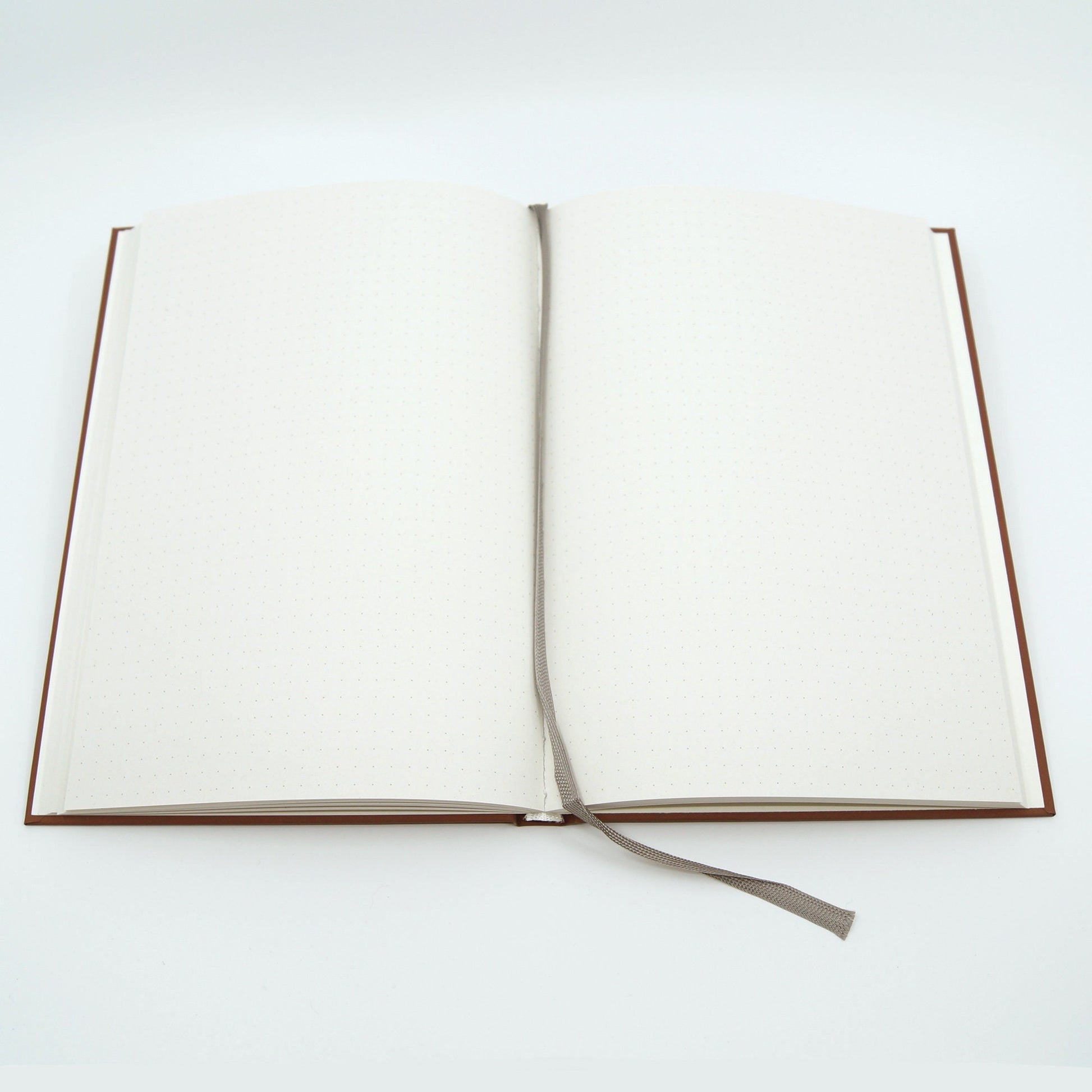 Dot grid Notebook Autumn leaves and moths, Journaling, diary, scrapbook, brown orange, with bookmark, gift for book lovers