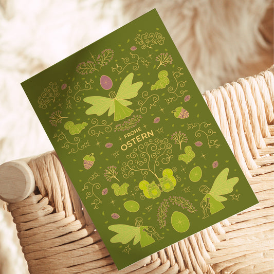 Easter postcard 'Spring Elves' DinA6