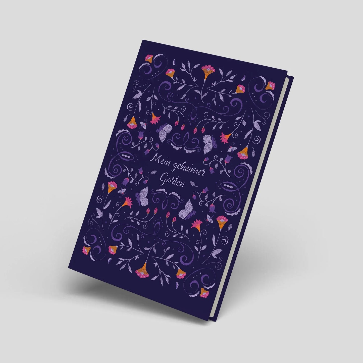 Notizbuch mit Punktraster | violett | Boho Blumenmuster | 128 Seiten mit Lesebändchen und Gummiband - Carasusan