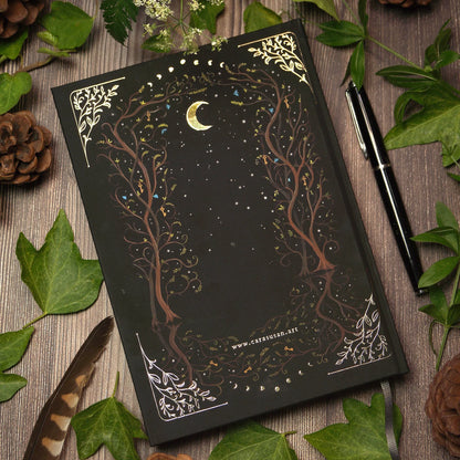 Notizbuch "New Beginnings" – Witchy Journal mit Fuchs und Goldfoliendruck - Carasusan