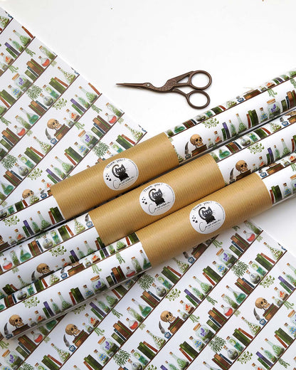 Apothecary Hexenregal Geschenkpapier – 50x70cm, 100gsm seidenmatt | Dark Academia Wrapping Paper