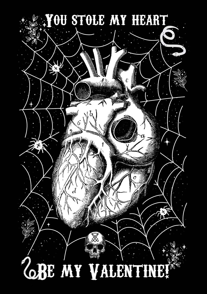 Dark Valentine Shirt "You stole my heart" | Geschenk zum Valentinstag