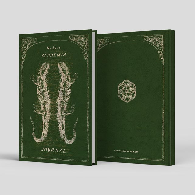 Dark Academia Journal-Set mit 120 Stickern und Washitape | Green Academia