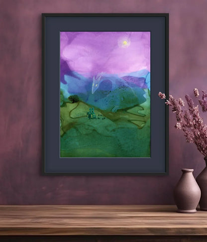 Wasserdrache | Original | ca. 21x30 cm - Carasusan