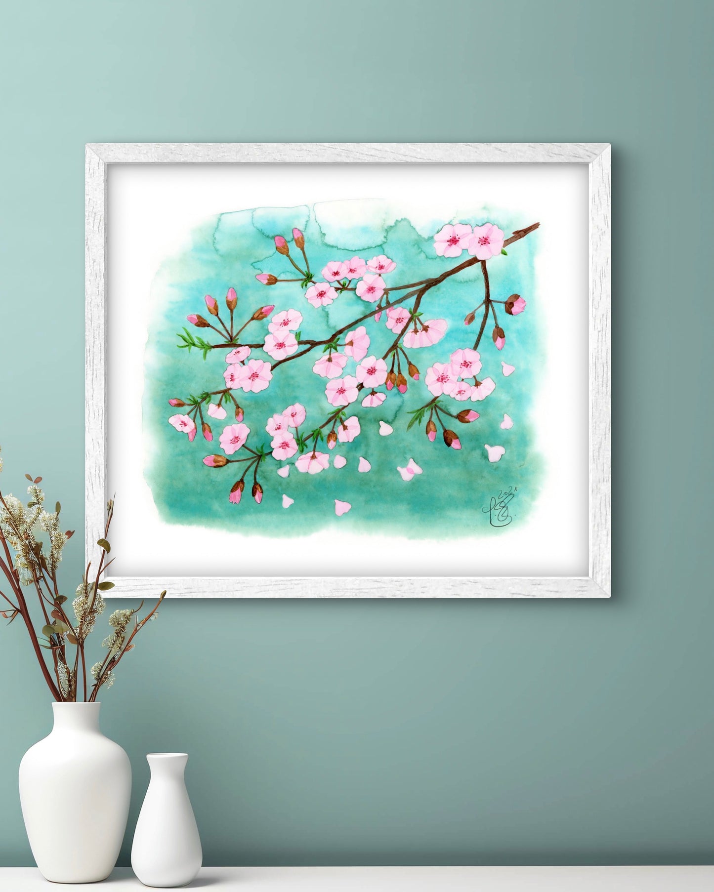 Sakura - Cherry Blossom Watercolor| Fine Art Print | Spring Decoration