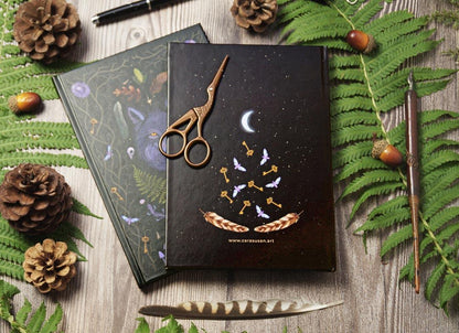 Notizbuch A5 Punktraster | Dark Forest Magic | Lunar Wolf - Carasusan