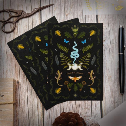 Postkarte 'Waldmagie' DinA6 | Gouache - Carasusan