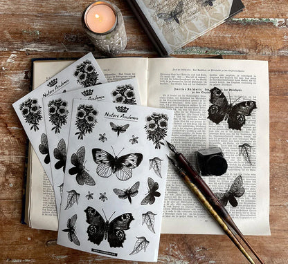 Dark Academia Journal Set | Notizbuch mit Punktraster, Stickerbogen und Washi-Tape - Carasusan