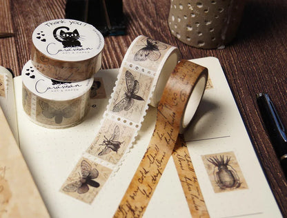 Washi Tape Set Dark Academia | Schmetterlinge + Scriptures - Carasusan