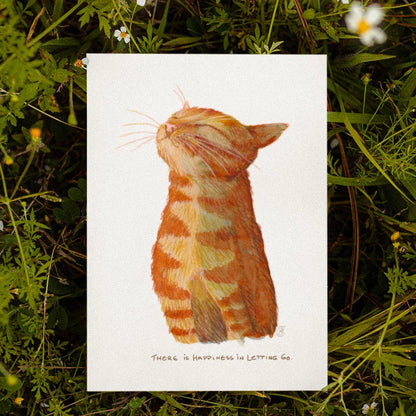 Happy Cat Postkarte mit Spruch Din A6 | Katzen Weisheiten - Carasusan