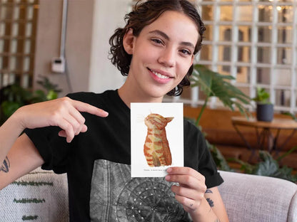 Happy Cat Postkarte mit Spruch Din A6 | Katzen Weisheiten - Carasusan