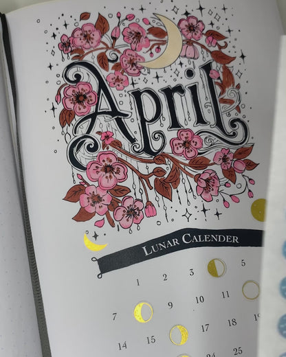 A6 sheet of Moon Phase Washi Stickers featuring 76 small, 8mm holo foil stickers on delicate, semi-transparent washi paper. Designed for journaling, planners, and moon rituals.