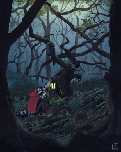 Kunstdruck 'Song of the Latern Keeper' | 35x43cm | Gouache - Carasusan