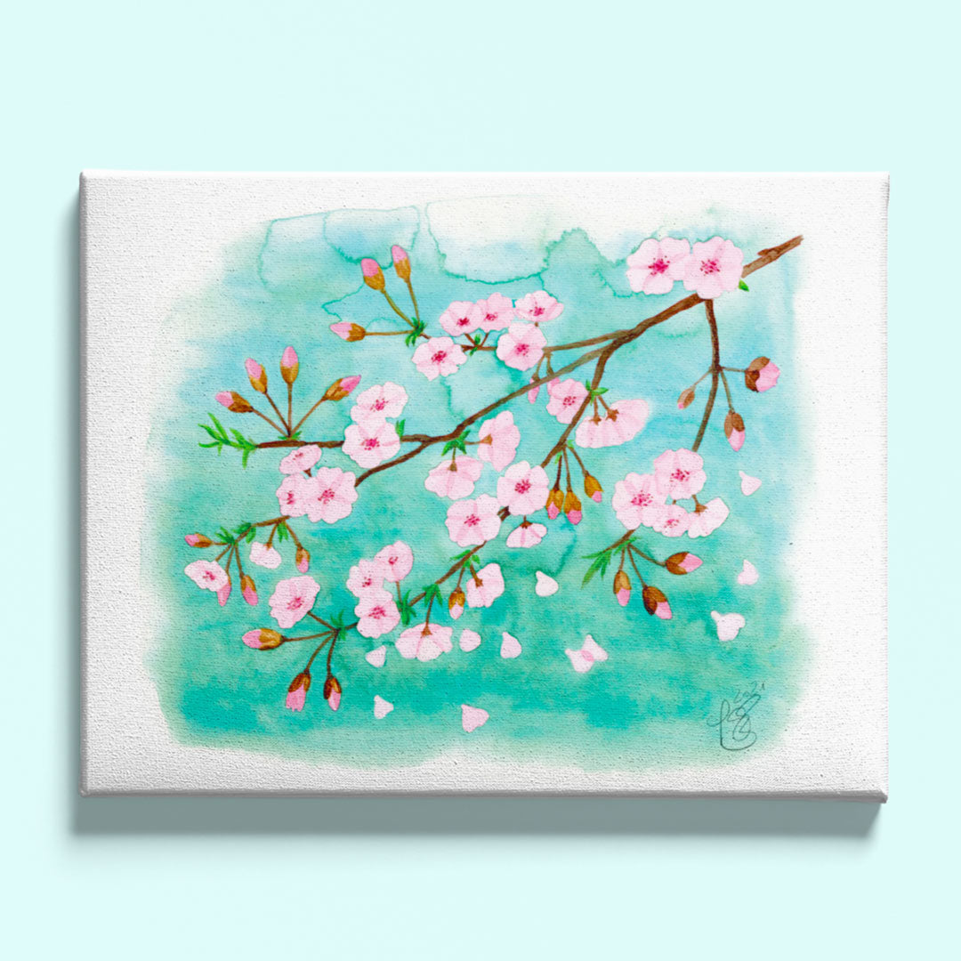 Canvas Print Sakura 'Cherry blossom' 45x60cm | on stretcher frame