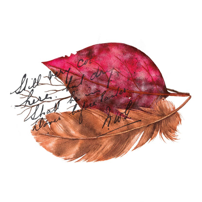 Stickerbogen 'Herbstlaub' botanische Illustrationen für Bullet Journaling, Deko und mehr - Carasusan