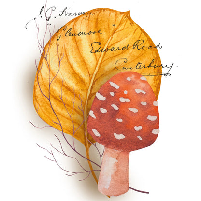 Stickerbogen 'Herbstlaub' botanische Illustrationen für Bullet Journaling, Deko und mehr - Carasusan