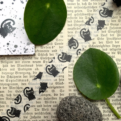 Washi-Tape 'Katzen' | schwarz-weiß | 10mx15mm - Carasusan