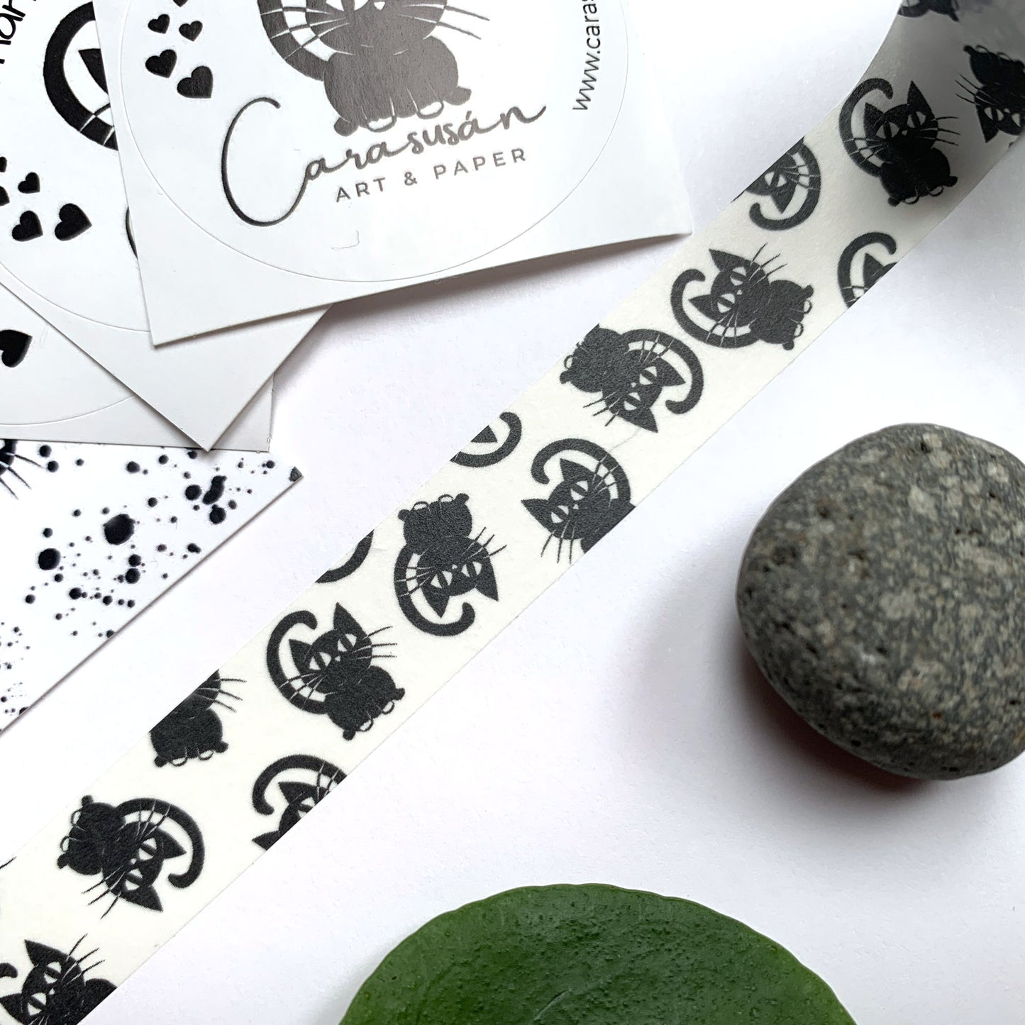 Washi Tape 'Cats' | black and white | 10mx15mm