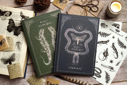 Gothic Journaling Set | 2 Notizbücher mit Punktraster | 114 passende Sticker - Carasusan