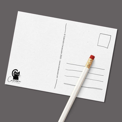 Valentins-Postkarte Dark Academia | Gothic | schwarz | DinA6 - Carasusan