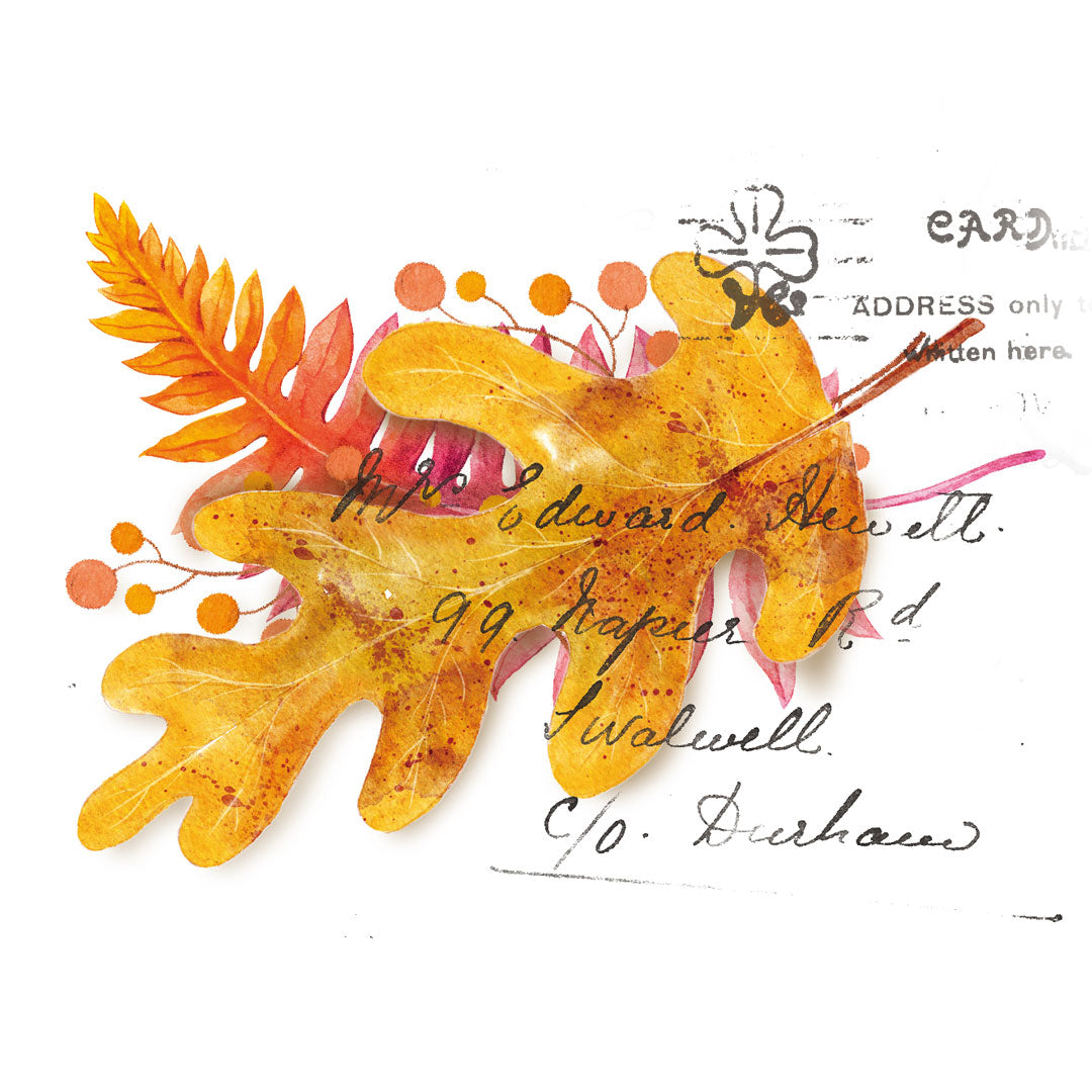 Washi Tape Stamps 'Autumn Leaves' Stickers