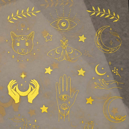 Washi-Sticker mit Goldfolien-Druck 'Magische Symbole' - Carasusan