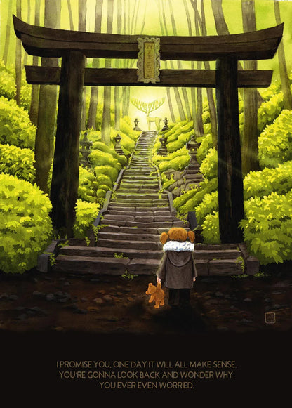 Postkarte 'Shinto Tor - Weg der Götter' - Carasusan