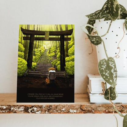 Postkarte 'Shinto Tor - Weg der Götter' - Carasusan