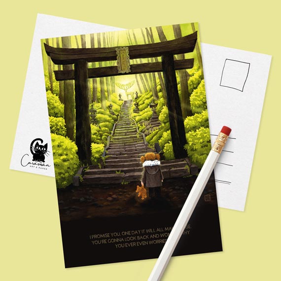 Postkarte 'Shinto Tor - Weg der Götter'