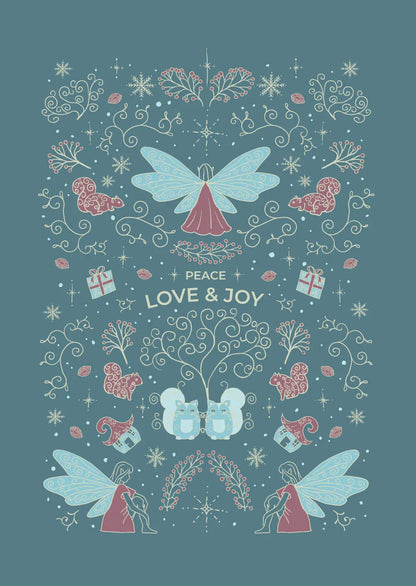 Winterliches Bullet Pattern Journal 'Fairy Core' hellblau | DinA5 - Carasusan