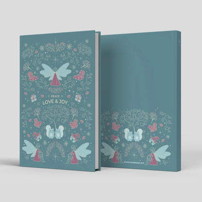 Winterliches Bullet Pattern Journal 'Fairy Core' hellblau | DinA5 - Carasusan